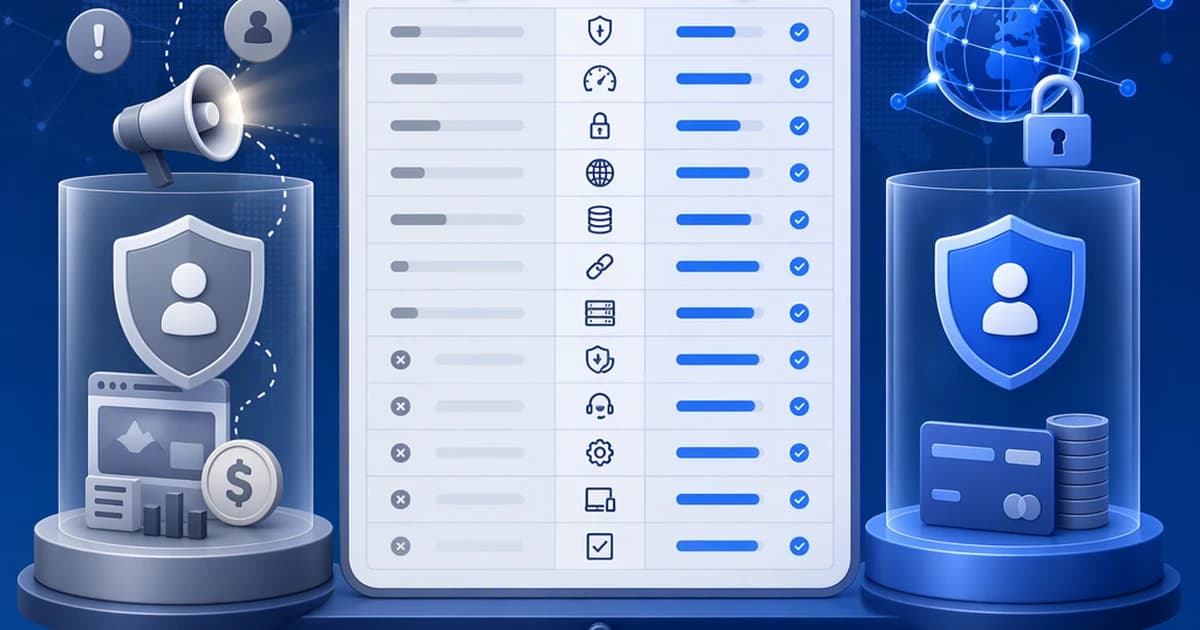 免费与付费 VPN 对照表:12 项指标一次看清